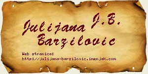 Julijana Barzilović vizit kartica